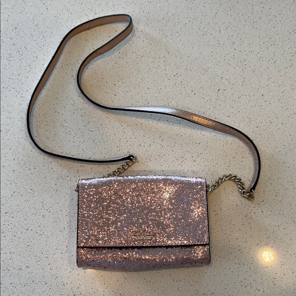 Kate Spade Pink Glitter Crossbody